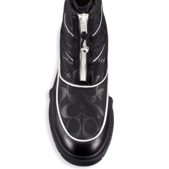 NWT COACH Lug Sole Snow Boot Ankle Boots Signature Monogram Coach Winter Boot - Picture 6 of 16